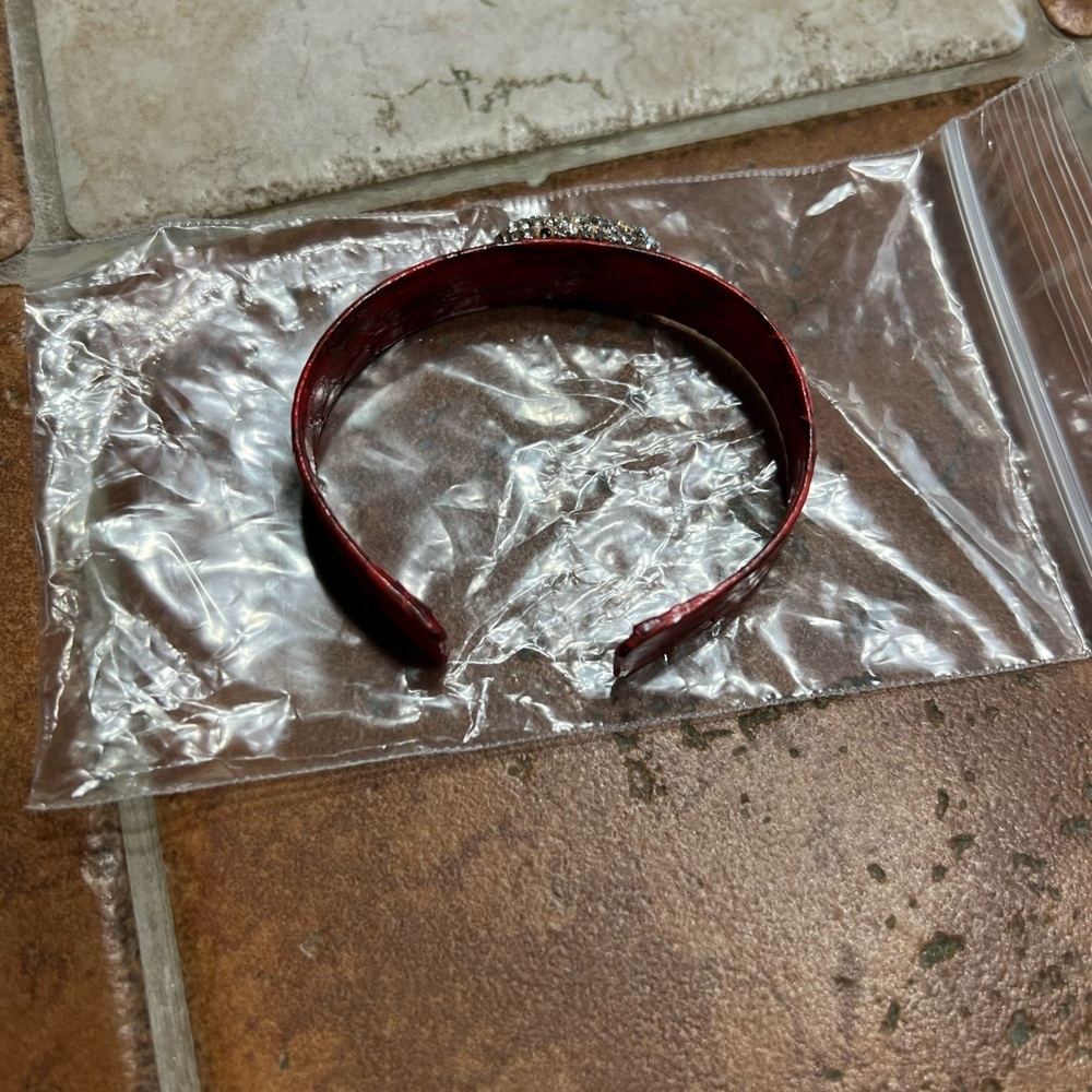 Sandra Ling Red Python Pearl Pave Mini Cuff - image 6